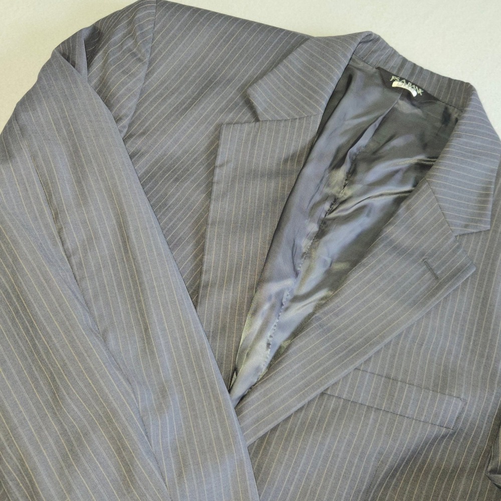 Jos. A. Bank Blazer Mens 40R Charcoal‎ Gray Pinstripe 100% Wool 2-Button Coat